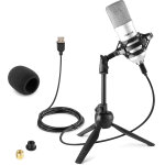 Vonyx cm300s microphone de studio usb titanium - microphones de studio Vonyx cm300s microphone de studio usb titanium - microphones de studio