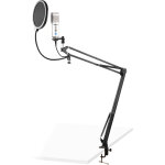 Vonyx cms320s set de microphones de studio usb titanium avec echo - microphones de studio Vonyx cms320s set de microphones de studio usb titanium avec echo - microphones de studio