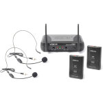 Vonyx stwm712h système de micro - casque sans fil vhf à 2 canaux - kits de microphones Vonyx stwm712h système de micro - casque sans fil vhf à 2 canaux - kits de microphones