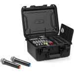 Vonyx vma106 6ch power mixer in abs case with 2 uhf wireless microphones - tables de mixage en direct ...