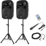 Vonyx vps102a ensemble d'enceintes 600w plug & play avec pieds - b - stock - - soldes% haut - parleurs ...