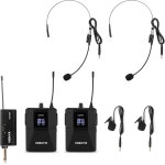 Vonyx wm552b dual wireless bodypack microphone plug - and - play set uhf - syst�mes de casque audio