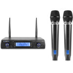 Vonyx wm62 microphone sans fil uhf 16ch avec 2 microphones  main - kits de microphones