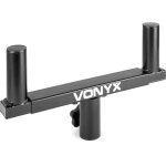 Vonyx wms - 03 support double pour poteau d'enceinte - trpieds pour clairage