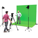 Wentex p&d; rideau chromakey molton 300 g / m� �cran vert - 290 x 300 cm (l x h) - rideaux pipe & drape ...