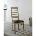 Chaise 5 barrettes pieds droits whitney