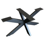 Bc - elec - 407003 - b support pied de table spider en acier noir 120x68x71 chssis de table pitement ...