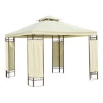 Bc - elec - 5300 - 0012 tente de r�ception, tonnelle, barnum, pavillon de jardin, beige 3 x 3 m