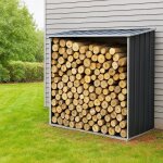 Bc - elec - 5662 - 0505 abri pour stockage de bois 163 x 83 x 154cm, abri buches et range buches