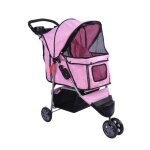 Bc - elec - 5663 - 0015apink poussette pour animaux  3 roues, coloris rose