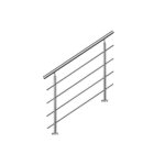 Bc - elec - ahm1004 main courante d'escalier 100cm, balcon, balustrade, garde - corps en inox avec 4 ...