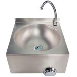 Bc - elec - ass02 lave - mains mural inox, commande au genou temporise, vier  commande fmorale acier ...