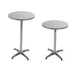 Bc - elec - bs11011 - 6 table haute de bar / rception 60cm, mange debout en aluminium, h: 70 ou 110 ...