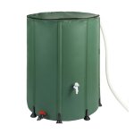 Bc - elec - bs400008 rservoir d'eau de pluie 200 litres en pvc avec sortie pour tuyau d'arrosage, tank ...