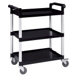 Bc - elec - gx - 032a chariot de service  roulettes, desserte de cuisine, servante 3 tages avec freins, ...