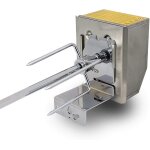 Bc - elec - heg107 - b tournebroche �lectrique r�tissoire inox pour barbecue, grill, tourne - broche ...