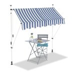 Bc - elec - hhyva2012 - bluewhite auvent rtractable manuel store banne marquise pour patio & terrasse ...