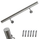 Bc - elec - hm004 - 130 main courante d'escalier 130cm, rampe d'escalier en inox diamtre 42mm, usage ...
