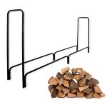 Bc - elec - hmfr - 06 rangement  bois en acier noir 240x36x120cm, rack pour bois de chauffage, range ...