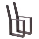 Bc - elec - hmts - 0101b 2 pieds de banc en acier noir avec dosseret, ch�ssis de banc avec dossier 40x81cm ...