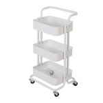 Bc - elec - ht2 - sh3m - white chariot de service � roulettes en m�tal, desserte de cuisine, salle de ...