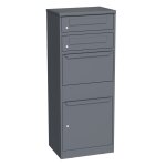 Bc - elec - hxxpb005 - 2ma bo�te � colis xxl avec double bo�te aux lettres en acier galvanis� anthracite ...