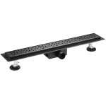 Bc - elec - l06 - 50 - b caniveau de douche en inox black mat 50cm, sterfput de douche, hauteur ajustable ... Bc - elec - l06 - 50 - b caniveau de douche en inox black mat 50cm, sterfput de douche, hauteur ajustable ...