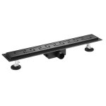 Bc - elec - l11 - 90 - b caniveau de douche en inox black mat 90cm, sterfput de douche, hauteur ajustable ... Bc - elec - l11 - 90 - b caniveau de douche en inox black mat 90cm, sterfput de douche, hauteur ajustable ...