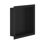 Bc - elec - nhna303010 - bl niche de douche encastrable 30x30x10cm noir mat avec rebord de 2cm, niche ...