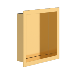 Bc - elec - nhna303010 - gold niche de douche encastrable finition dor�e bross� 30x30x10cm avec rebord ...