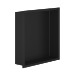 Bc - elec - nhnb303010 - bl niche de douche encastrable 30x30x10cm noir mat avec rebord de 1cm, niche ...