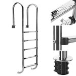 Bc - elec - pl004 echelle de piscine � 4 �chelons en acier inoxydable 304ss, 183cm, escalier piscine ...