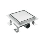 Bc - elec - q - 15 caniveau de douche en inox carr 15cm, sterfput de douche rversible, hauteur ajustable ...