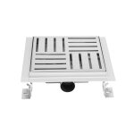 Bc - elec - q05 - 20 caniveau de douche en inox carr� 20cm, sterfput de douche, hauteur ajustable 63 ...