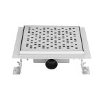 Bc - elec - q15 - 30 caniveau de douche en inox carr� 30cm, sterfput de douche, hauteur ajustable 63 ...