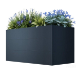 Bc - elec - shwrb003 bac potager sur�lev� jardini�re en acier galvanis� poudr� 150x75x77cm � anthracite ...