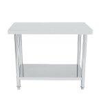 Bc - elec - wt120 table de cuisine, plan de travail en inox 120x60cm, idéal cuisine, restaurant, gastronomie, ... Bc - elec - wt120 table de cuisine, plan de travail en inox 120x60cm, idéal cuisine, restaurant, gastronomie, ...