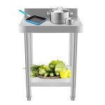 Bc - elec - wt2424b table de cuisine, plan de travail avec rebord en inox 60x60cm, idéal cuisine, restaurant, ... Bc - elec - wt2424b table de cuisine, plan de travail avec rebord en inox 60x60cm, idéal cuisine, restaurant, ...