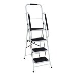 Varan motors - cqx804 - 2 escabeau avec main courante et poigne haute, escabelle  4 marche, 158cm de ...