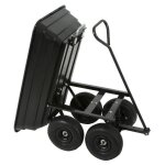 Varan motors - tc1801 chariot de jardin  benne basculante, chariot transporteur remorque  benne charge ...