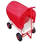Varan motors - tc1812m chariot wagon pour enfant, chariot de transport en bois avec bche, charge 180kg ...