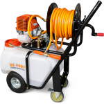 Varan motors - vr - p60t pulv�risateur mobile � essence 31cc 4 temps avec r�servoir 50 litres et enrouleur ...