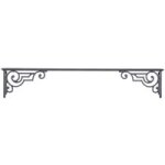 Appui alu pernety + 2 motifs latraux noir 9005 + fixations pose applique l. 80 / 100 - lapeyre