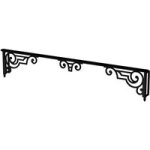 Appui alu pernety noir + 2 motifs lat�raux + 1 centre + fixations applique l. 80 / 150 - lapeyre