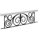 Appui fer florence main courante blanc h. 32 x l. 110 pour tableau l. 85 � 100 - lapeyre