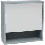 Armoire de toilette fabian gris bleut l. 60 1 porte gauche - lapeyre