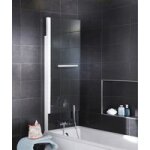 Atelier du bain - pare baignoire genie 1 volet relevable h140 x l71 verre transparent prof. blanc