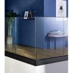 Balustrade claire en verre transp. , profil alu noir, pour int / ext (en ml) - lapeyre