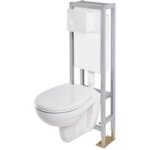 Bti wc set in sol sortie verticale + plaque blanche h. 110 - lapeyre