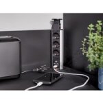 Bloc escamotable 3 prises + 2 usb pour encastrement dans plan. - lapeyre